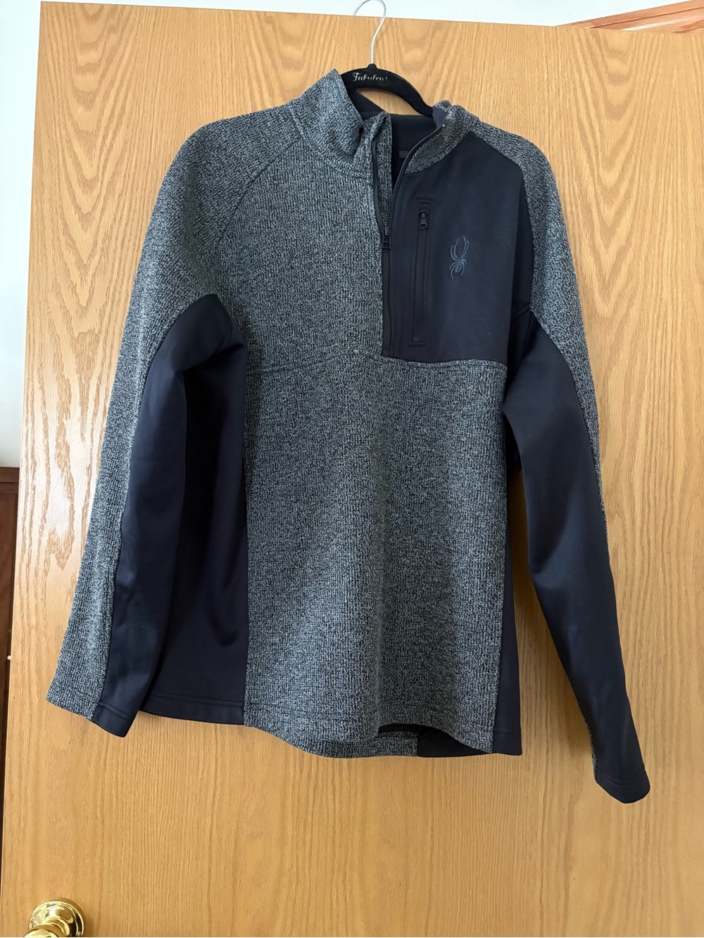 Spyder Black/Gray Quarter-Zip Pullover